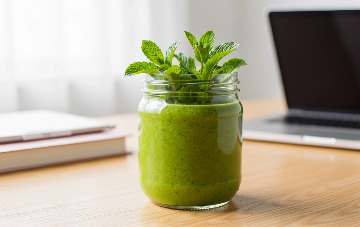 Čerstvý smoothie a pokojná atmosféra